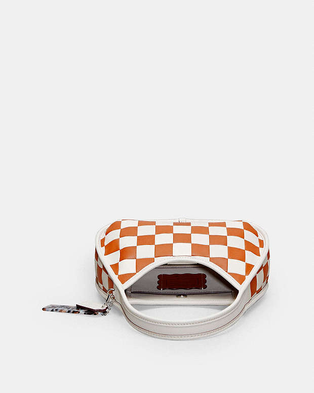 Ergo Bag In Checkerboard Upcrafted Leather Burnished Amber-Chalk Burnished Amber-Chalk