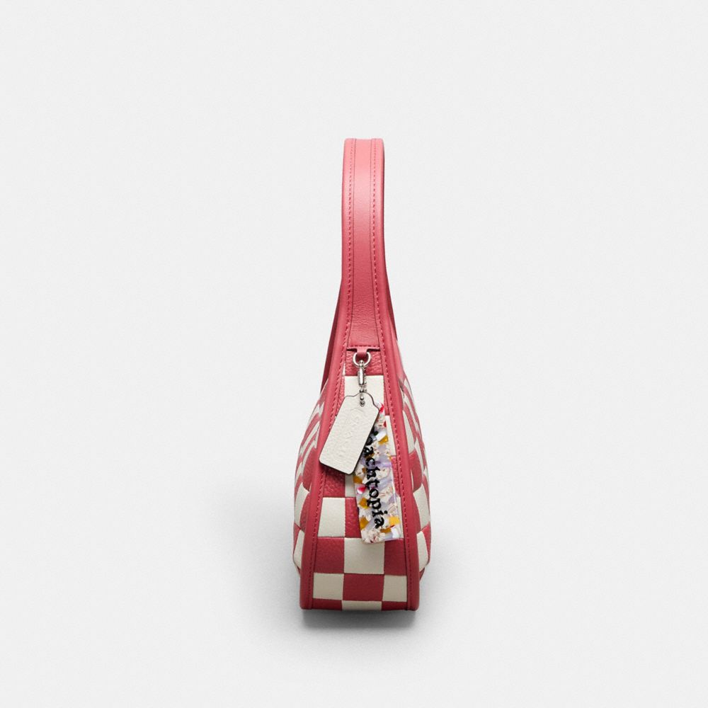 Coach Ergo Bag In Checkerboard Upcrafted Leather Pink Chalk