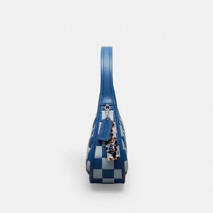 Coach Ergo Bag In Checkerboard Upcrafted Leather Grey Blue Blue