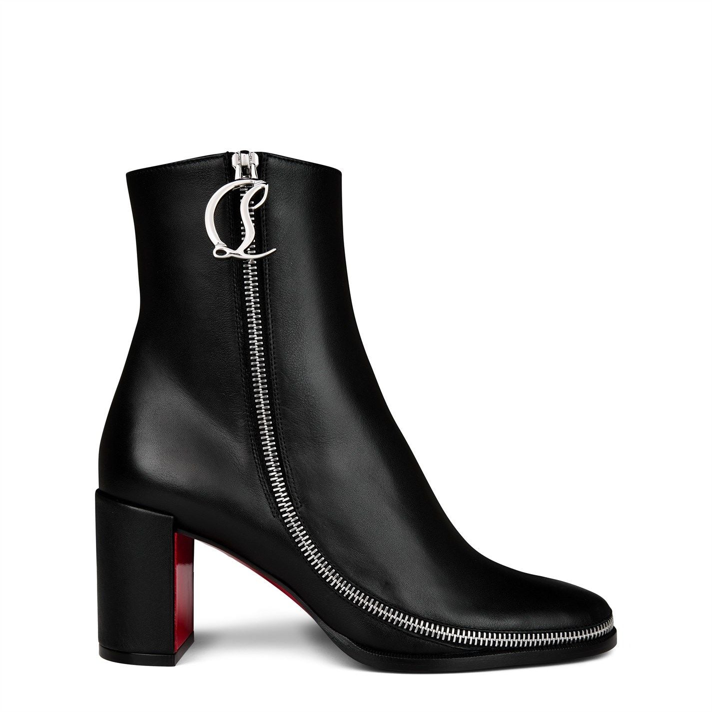  CL Zip Leather Ankle Boots Black