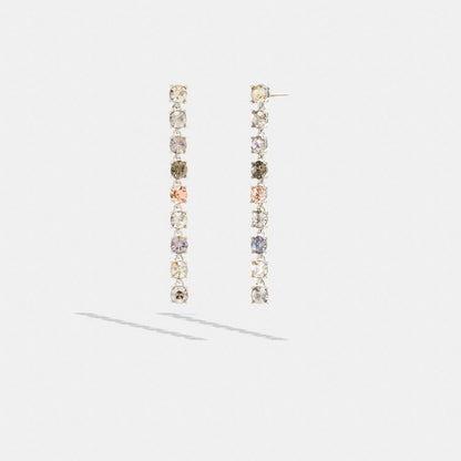 Coach Signature Link Tennis Linear Earrings Silver
