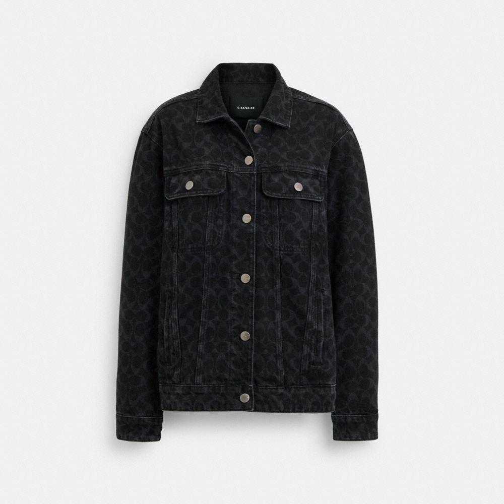 Coach Signature Denim Jacket Black