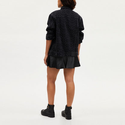 Coach Signature Denim Jacket Black