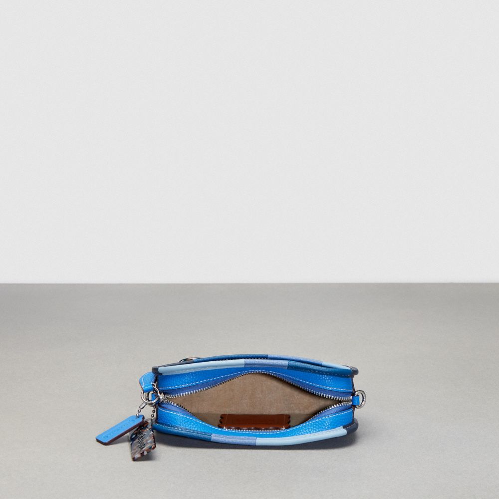 Coach Crossbody Belt Bag In Coachtopia Leather With Colorful Binding Vintage Blue Multi