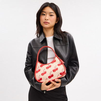 Coach Ergo Bag In Coachtopia Leather With Cherry Print Cloud Multi