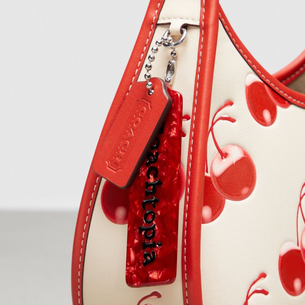 Coach Ergo Bag In Coachtopia Leather With Cherry Print Cloud Multi