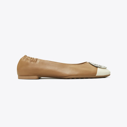 Tory Burch Claire Cap-Toe Ballet LIGHT CREAM / ALMOND FLOUR