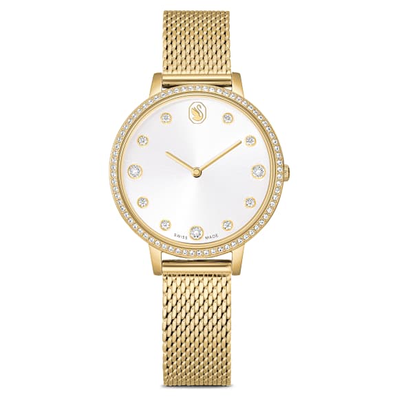 Swarovski Clarica Watch Swiss Made Metal Bracelet Gold Tone Gold-Tone Finish SW5740823