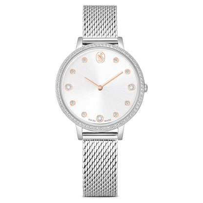 Swarovski Clarica Watch Swiss Made Metal Bracelet Silver Tone Stainless Steel SW5740971