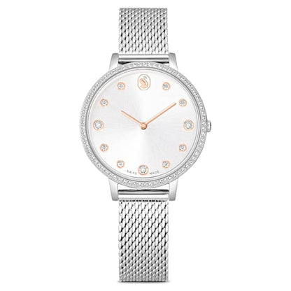 Swarovski Clarica Watch Swiss Made Metal Bracelet Silver Tone Stainless Steel SW5740971