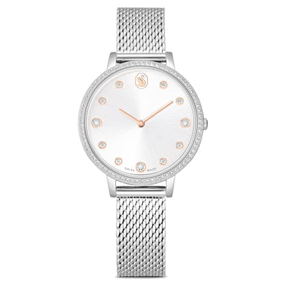 Swarovski Clarica Watch Swiss Made Metal Bracelet Silver Tone Stainless Steel SW5740971