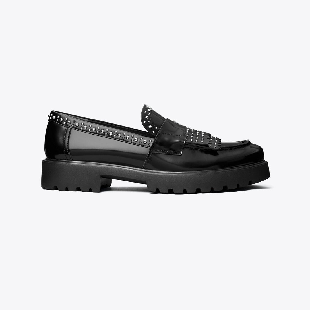 Tory Burch Classic Fringe Lug Loafer PERFECT BLACK