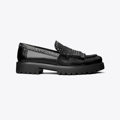 Tory Burch Classic Fringe Lug Loafer PERFECT BLACK