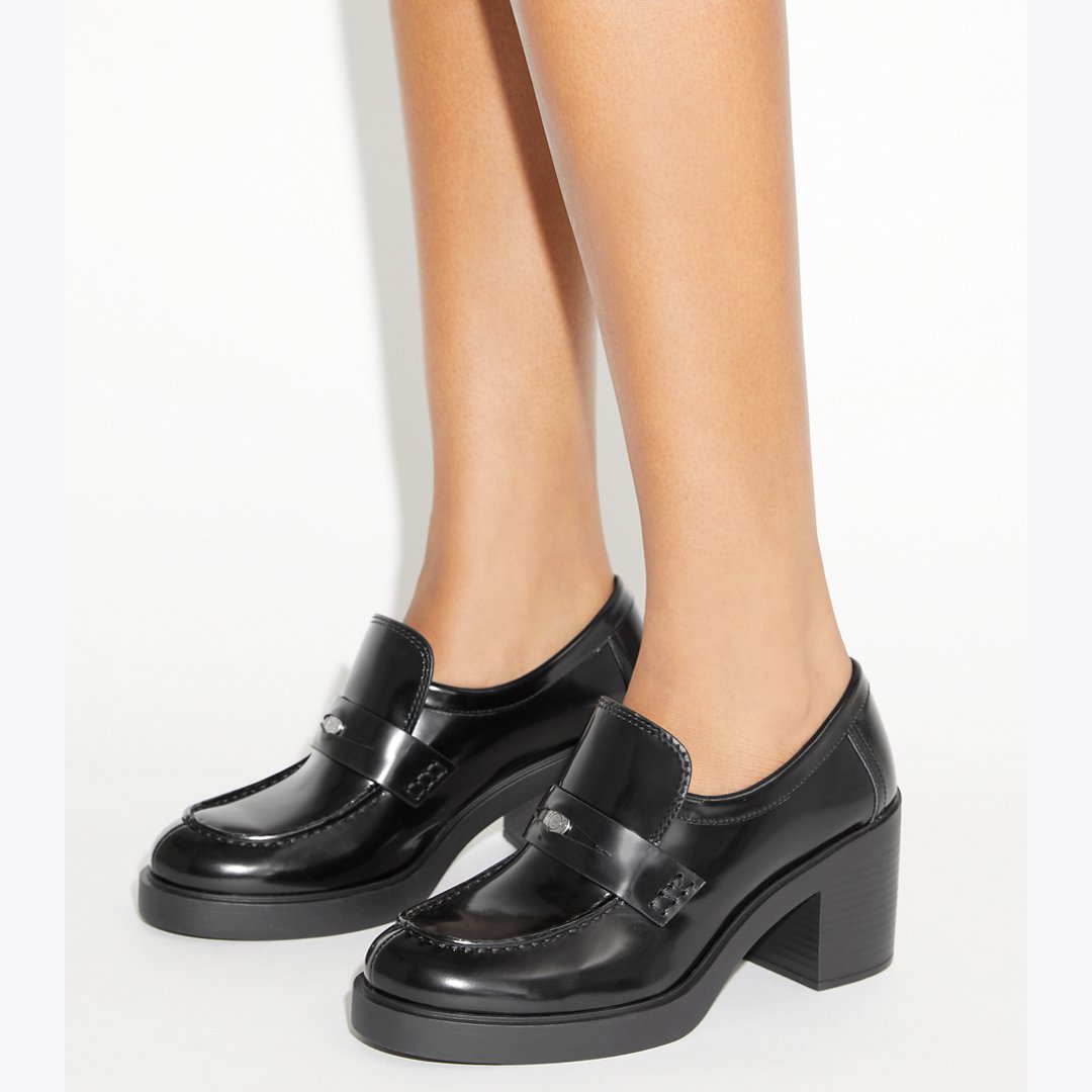 Tory Burch Classic Heeled Lug Loafer PERFECT BLACK