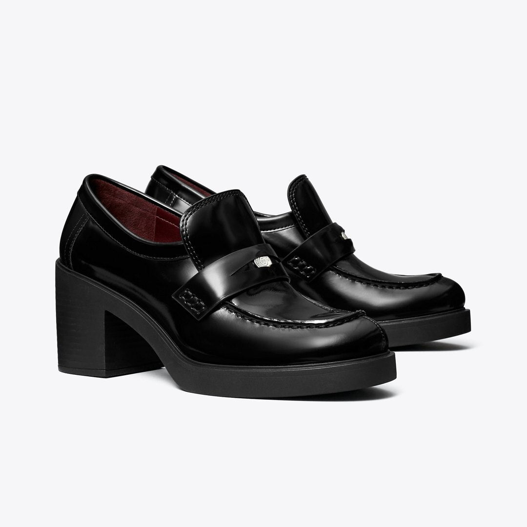 Tory Burch Classic Heeled Lug Loafer PERFECT BLACK