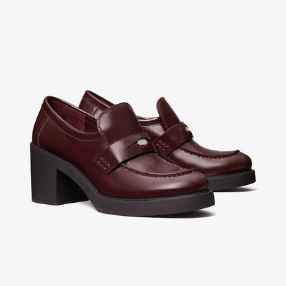 Tory Burch Classic Heeled Lug Loafer PLUM