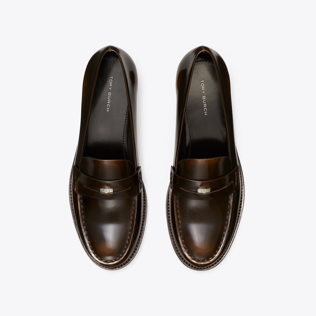 Tory Burch Classic Penny Loafer BRUSHED CHOCOLATE