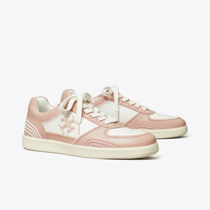 Tory Burch Clover Court Sneaker WHITE / SHELL PINK