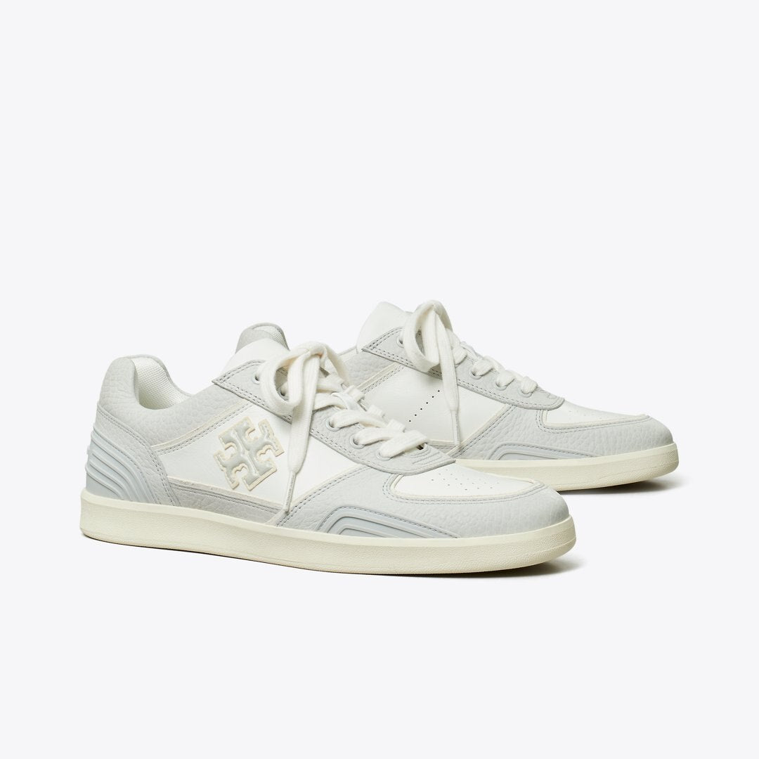 Tory Burch Clover Court Sneaker WHITE / POWDER BLUE