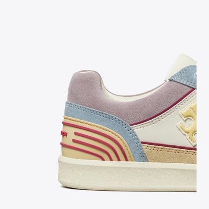 Tory Burch Clover Court Sneaker NEW IVORY / YELLOW CANARY / ARIA BLUE