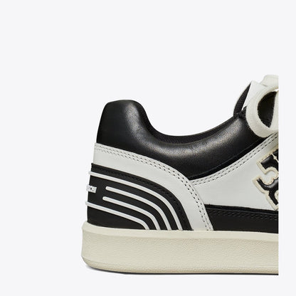 Tory Burch Clover Court Sneaker WHITE / PERFECT BLACK