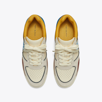 Tory Burch Clover Court Sneaker LIGHT CREAM / CALCARE / DARK CARMINE