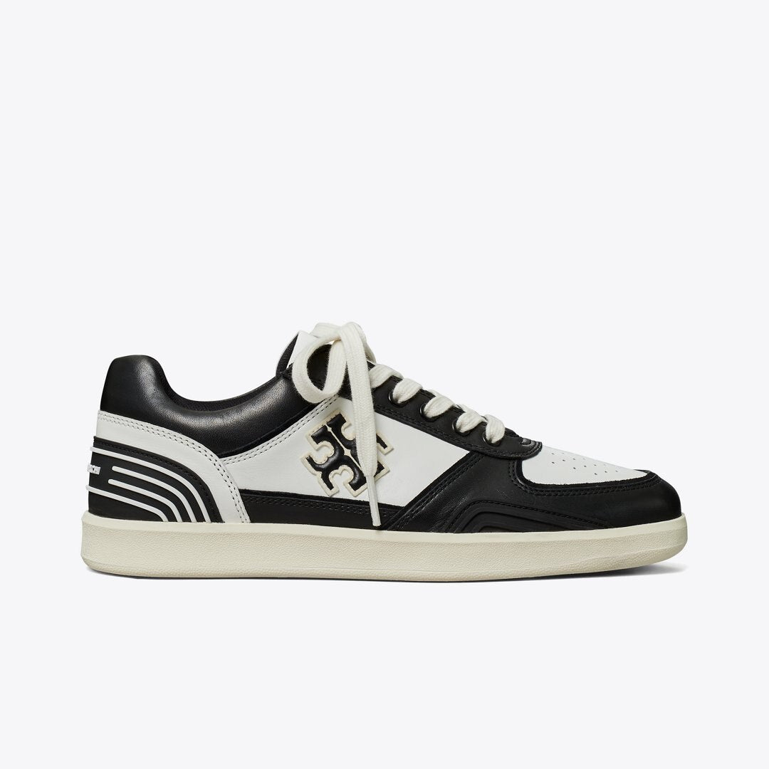 Tory Burch Clover Court Sneaker WHITE / PERFECT BLACK