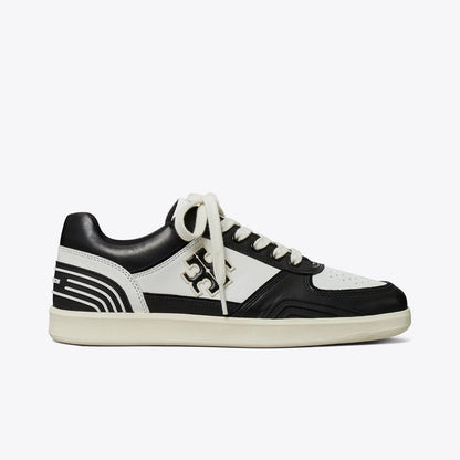 Tory Burch Clover Court Sneaker WHITE / PERFECT BLACK