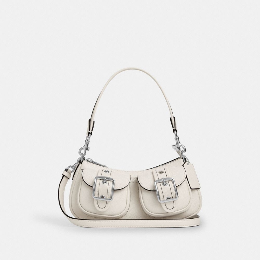 Ashton Bag Pebbled Leather-Silver-Chalk Pebbled Leather-Silver-Chalk