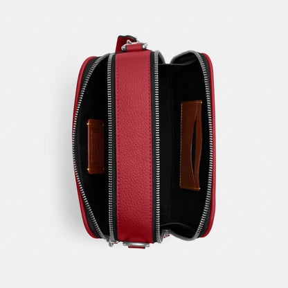 Coach Wyatt Crossbody Bag Silver True Red