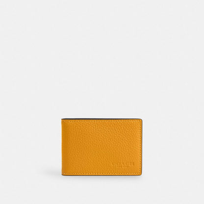 Compact Billfold Wallet Pebbled Leather-Buttercup Pebbled Leather-Buttercup