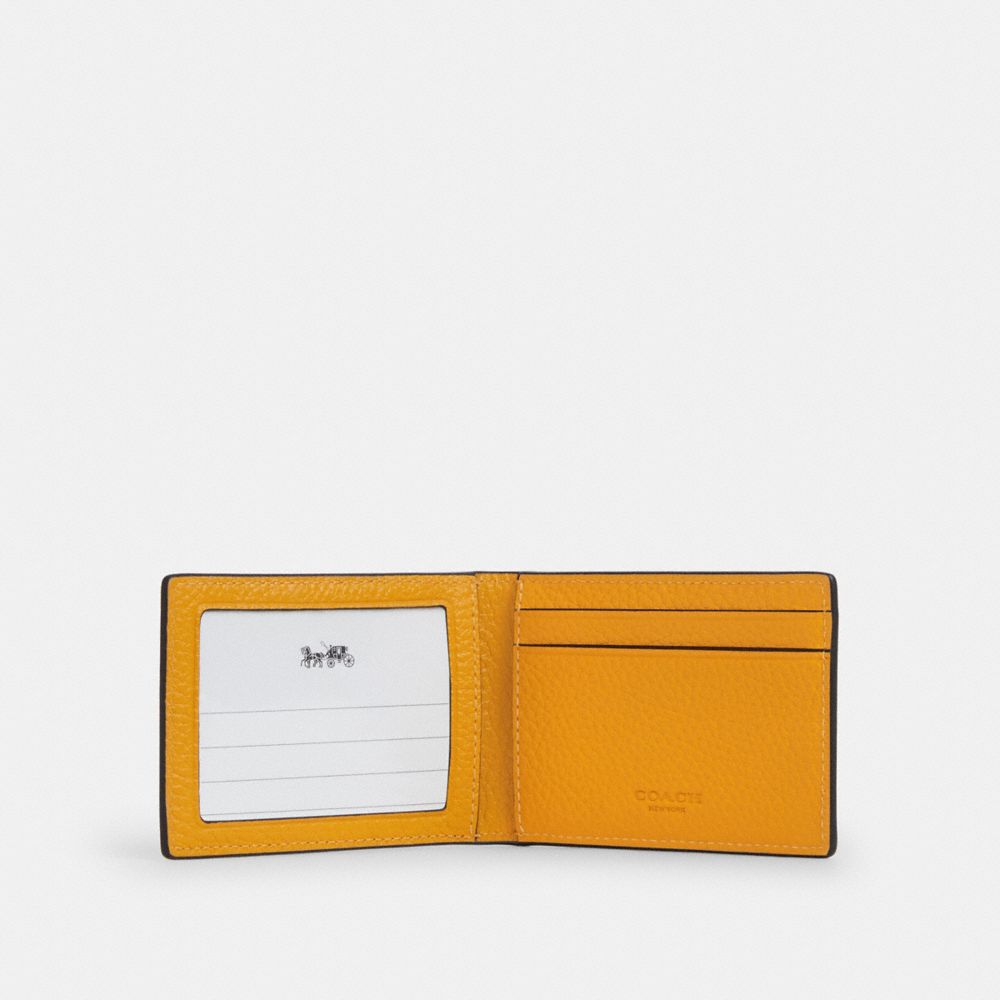Compact Billfold Wallet Pebbled Leather-Buttercup Pebbled Leather-Buttercup