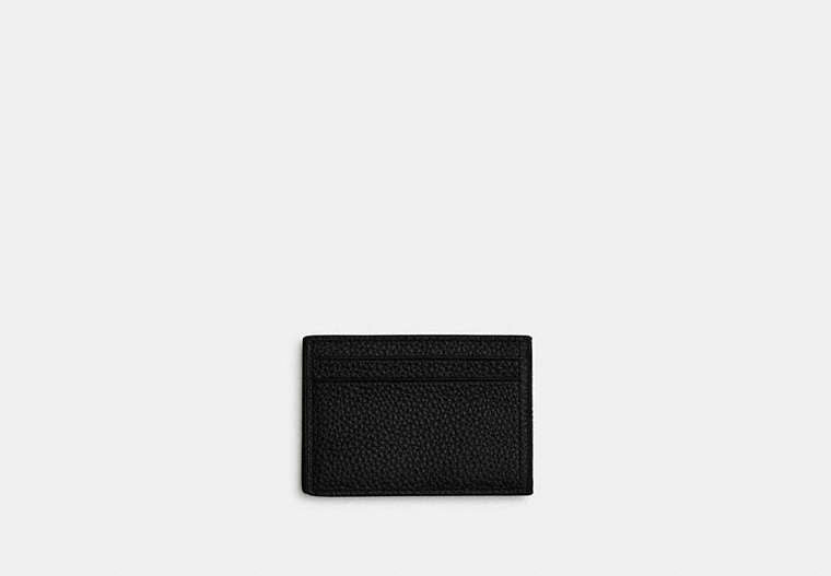 Compact Billfold Wallet Pebbled Leather-Gunmetal-Black Pebbled Leather-Gunmetal-Black