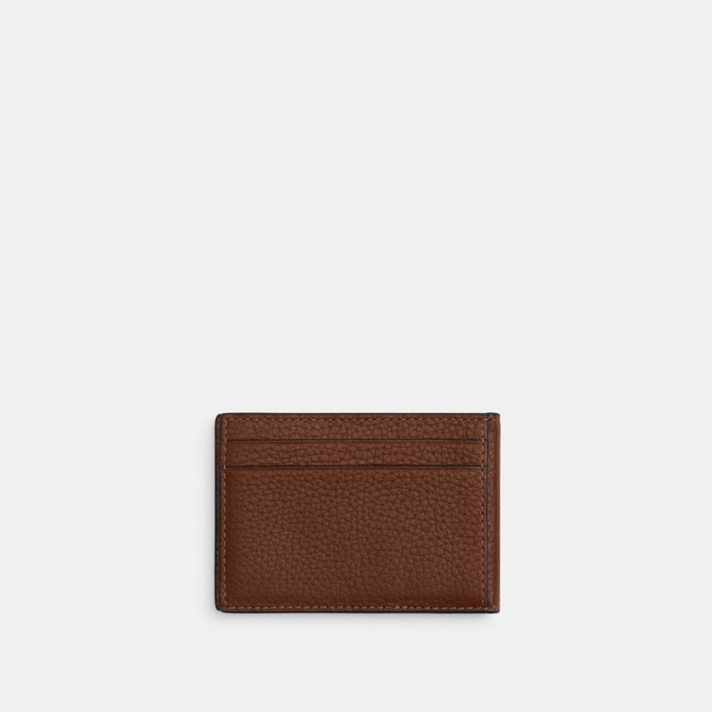 Compact Billfold Wallet Pebbled Leather-Saddle Pebbled Leather-Saddle