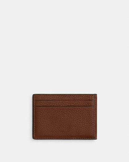 Compact Billfold Wallet Pebbled Leather-Saddle Pebbled Leather-Saddle