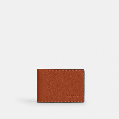 Coach Compact Billfold Wallet Amber Brown