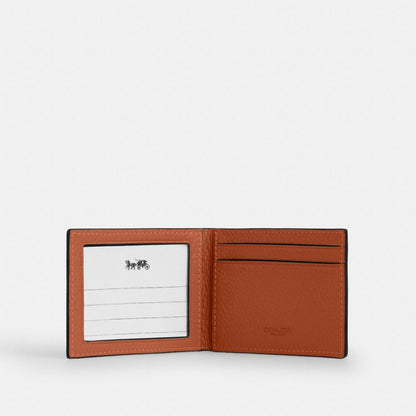 Coach Compact Billfold Wallet Amber Brown