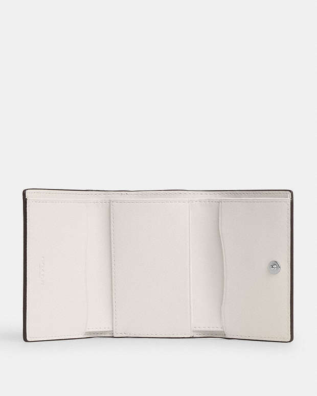 Micro Wallet Pebbled Leather-Silver-Chalk Pebbled Leather-Silver-Chalk