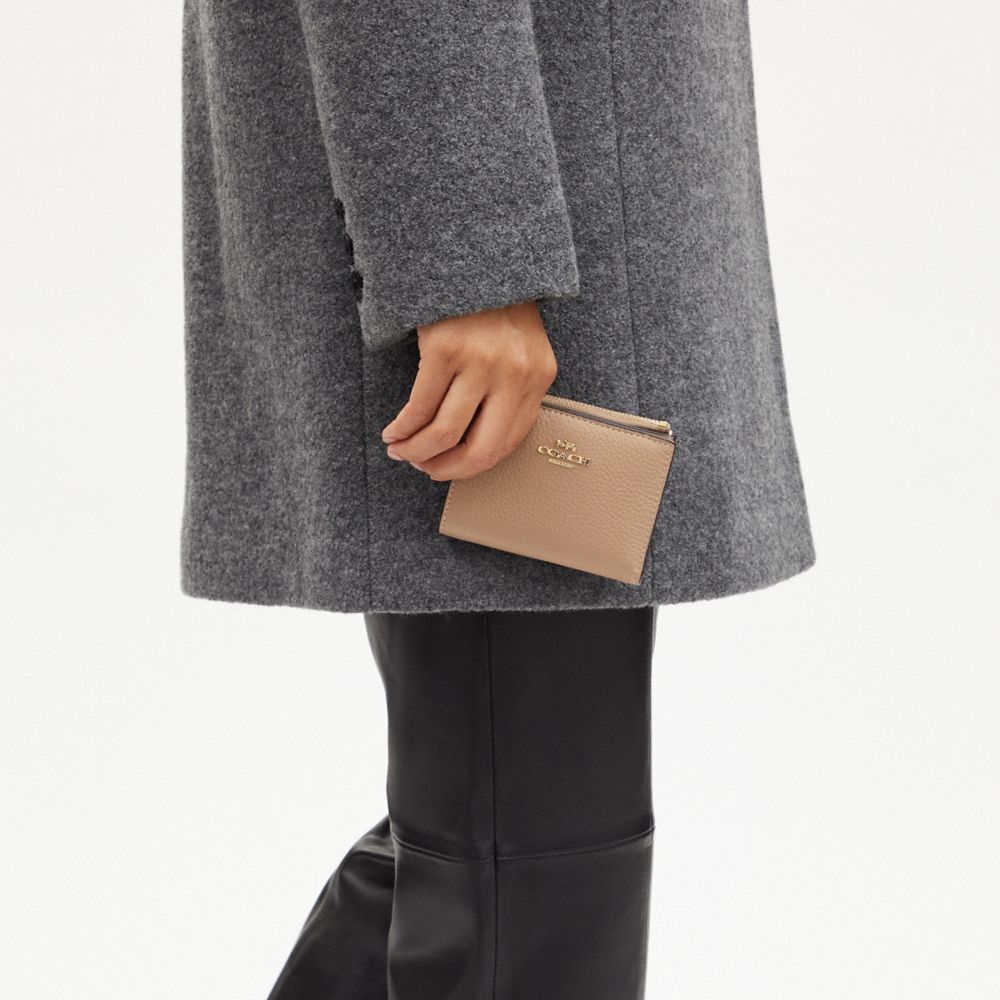 Coach Bifold Wallet Gold Taupe