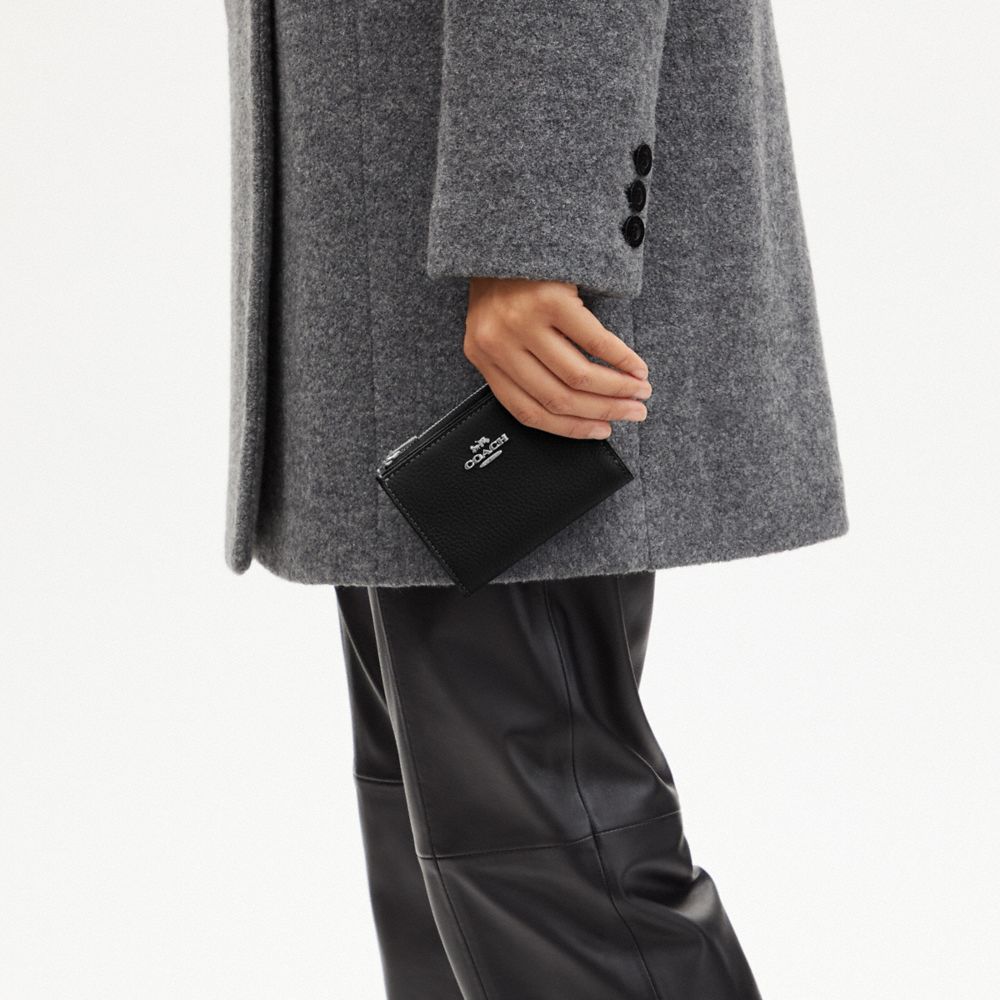 Coach Bifold Wallet Silver Black