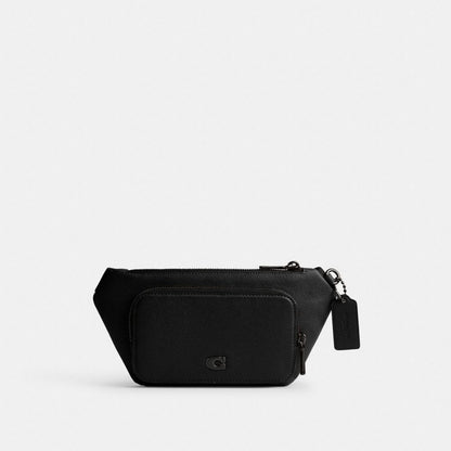 Coach Belt Bag With Signature Canvas Interior Detail Black