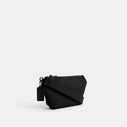 Coach Belt Bag With Signature Canvas Interior Detail Black