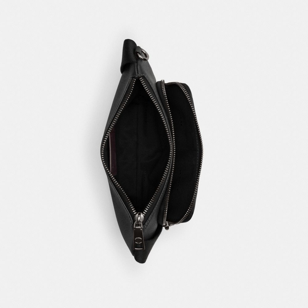 Coach Belt Bag With Signature Canvas Interior Detail Black