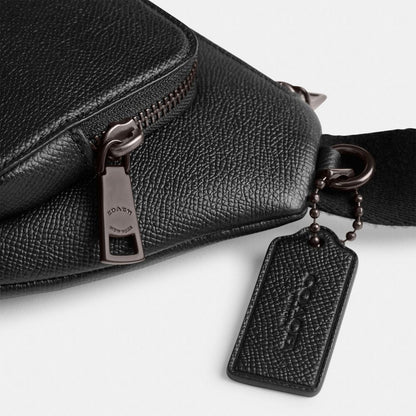 Coach Belt Bag With Signature Canvas Interior Detail Black