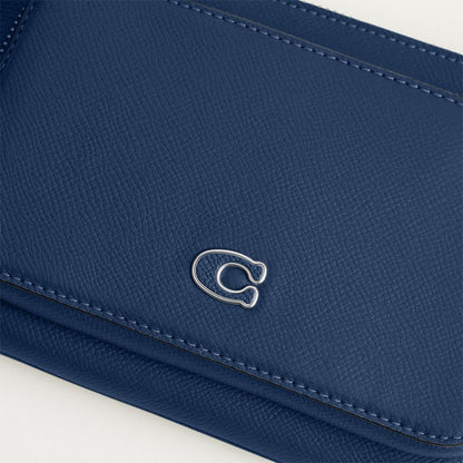 Coach Belt Bag With Signature Canvas Interior Detail Deep Blue