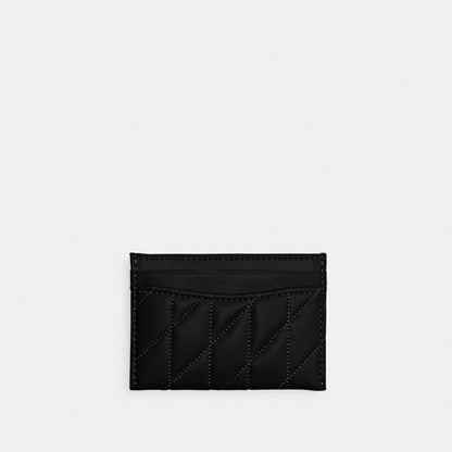 Coach Essential Card Case With Pillow Quilting Brass/Black