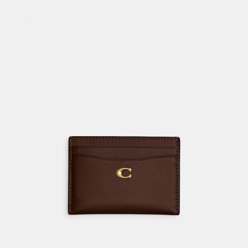Coach Essential Card Case Brass Maple