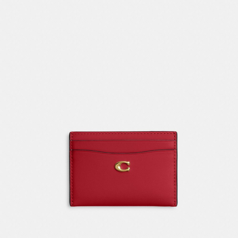 Coach Essential Card Case Brass/Poppy