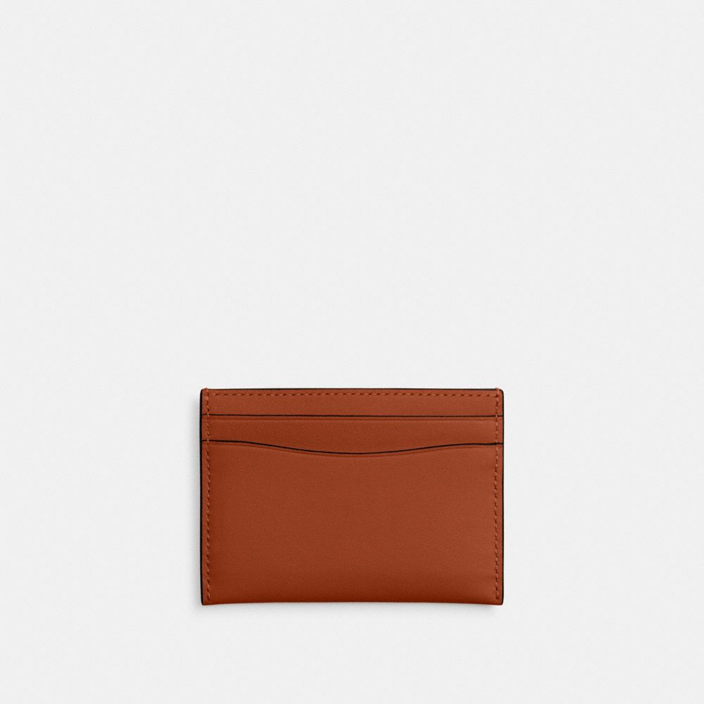 Coach Essential Card Case Brass Amber Brown