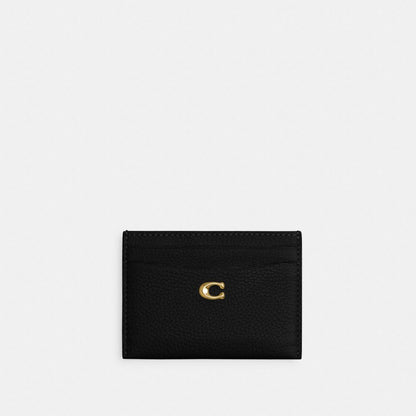 Coach Essential Card Case Brass Black